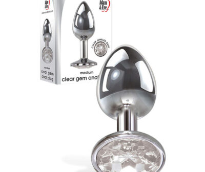 Adam & Eve Clear Gem Anal Plug - Medium